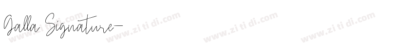 Galla Signature字体转换